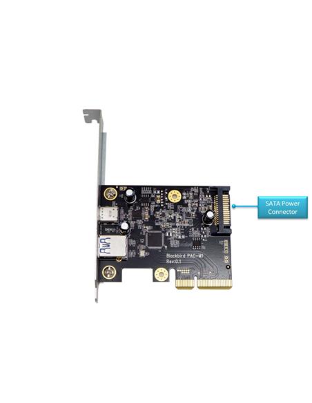 Tarjeta PCIe USB 3.1 con 1 puerto USB 3.1 y 1 puerto USB 3.0