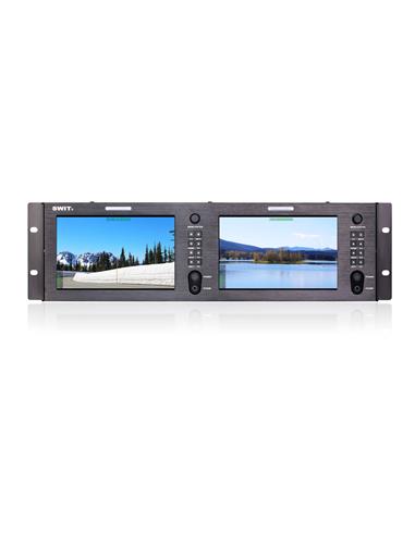 SWIT Monitor Vídeo M-1073H, 2x7" Rackmount LCD Panel