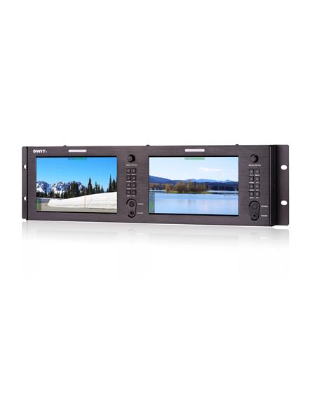 SWIT Monitor Vídeo M-1073H, 2x7" Rackmount LCD Panel