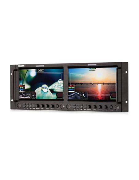 SWIT Monitor Vídeo M-1093H, 2x9" Rackmount IPS LCD Panel