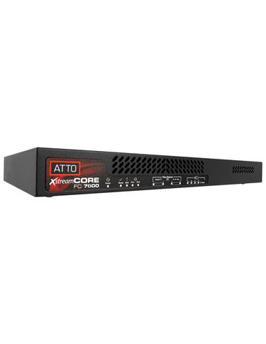 ATTO XstreamCORE Dual 32Gb FC to 12Gb SAS/SATA Storage Controller inc LC SFP+ Modules R/PSU 1RU