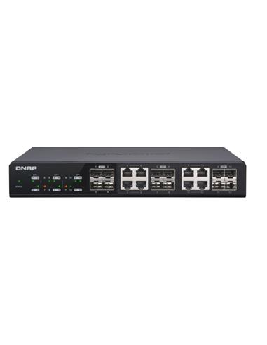 QSW-M1208-8C, 12 port of 10GbE speed, 4 port SFP+, 8 port  SFP+/ NBASE-T