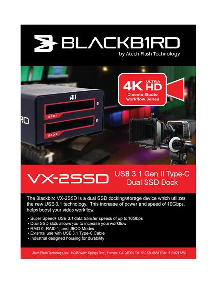 AFT Dock Blackbird Doble SSD USB3.1. AFT-VX2SSD